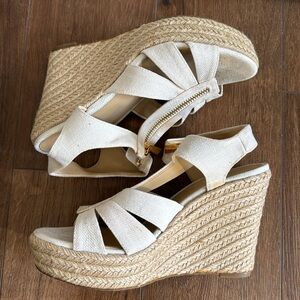 Michael Kors Leather Wedge Sandal